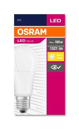 LED žiarovka, E27, guľa, A60, 13W, 1521 lm, 2700K (MF), OSRAM "Value" 1