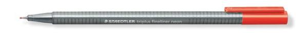 Liner, 0,3 mm, STAEDTLER "Triplus 334", neónovo červený 1