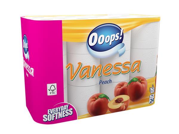 . Toaletný papier, 3-vrstvový, 24 kotúčov, "Ooops Vanessa"