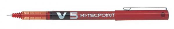 Roller, 0,3 mm, s ostrým hrotom, PILOT "Hi-Tecpoint V5", červená
