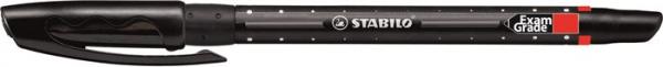 Guľôčkové pero,  0,45 mm, s vrchnákom, STABILO "Exam Grade", čierne