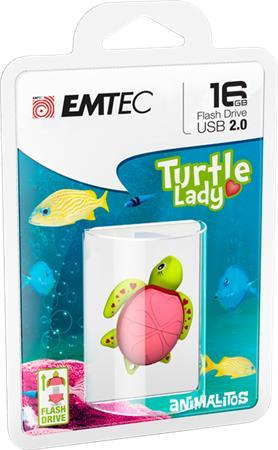 USB kľúč, 16GB, USB 2.0, EMTEC "Lady Turtle"