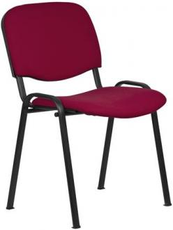 . Konferenčná stolička „Felicia”, bordový poťah, čierna kovová konštrukcia