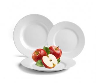 . Dezertný tanier, porcelán, biely, 19 cm, sada: 24 ks, "Gastroline"