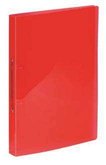 Krúžkový šanón, 2 krúžky, 25 mm, A4, PP, VIQUEL "Propyglass",červený