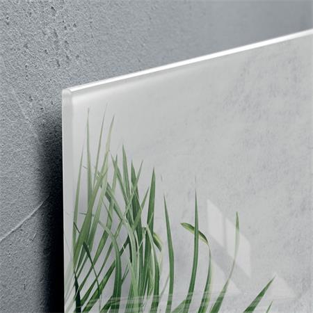 Magnetická sklenená tabuľa, 91x46x1,5 cm, SIGEL "Artverum® ", rastlinný vzor