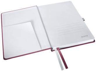 Zápisník, A5, linajkový, 80 strán, s tvrdou obálkou, LEITZ "Style", granátovo červená