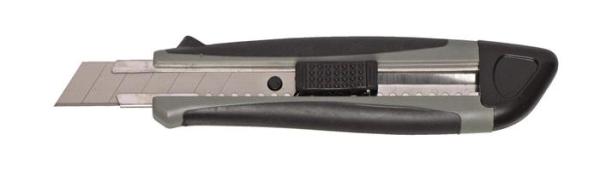 Odlamovací nôž, pogumovaný úchop, 18 mm, MAUL, sivá