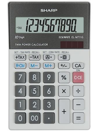 Kalkulačka, stolová, 10 znakov, SHARP "EL-M711G"
