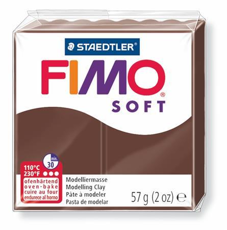 Modelovacia hmota, 57 g, polymérová, FIMO "Soft", čokoládová