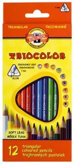 KOH-I-NOOR Farebné ceruzky KOH 3132/12 Triocolor, trojuholníkové