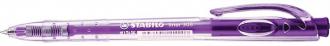 Guličkové pero, 0,38 mm, tlačidlový systém ovládania, STABILO "Liner 308", fialové