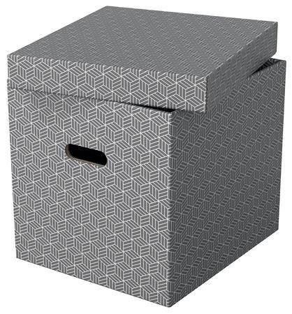 Úložný kubický box, ESSELTE "Home", sivá