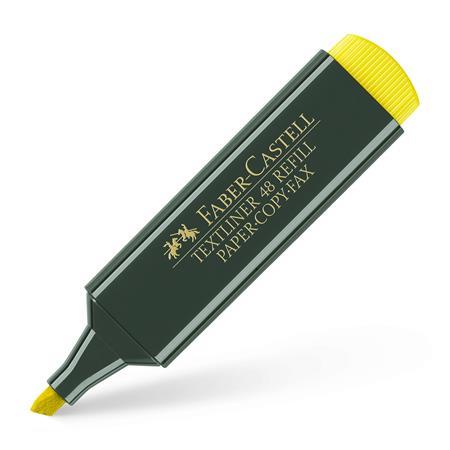 Zvýrazňovač, 1-5 mm, FABER-CASTELL, "Textliner 48", žltý