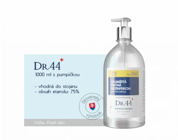 Gélová dezinfekcia s pumpičkou Dr.44+, 1l