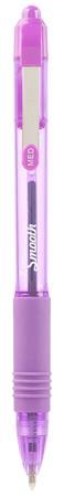 Guľôčkové pero, 0,27 mm, stláčací mechanizmus, ZEBRA "Z-Grip Smooth", fialové