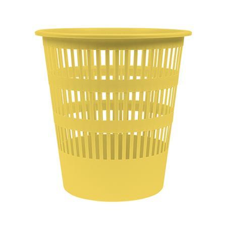 Odpadkový kôš, 12 l, DONAU, pastelovo žltý