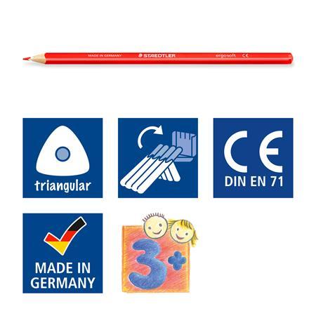 Farebné ceruzky, sada, trojhranné, STAEDTLER "Ergosoft® 157", 24 rôznych farieb