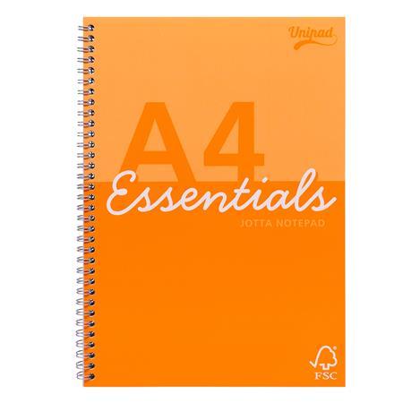 Špirálový zošit, A4, linajkový, 80 listov, PUKKA PAD "Unipad Essentials Jotta", mix