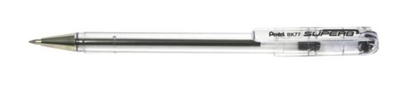 Guľôčkové pero, 0,35 mm, s vrchnákom, PENTEL "BK77", čierna