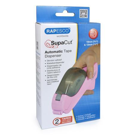 RAPESCO Dispenzor na lepiacu pásku, Rapesco „SupaCut”, ružový