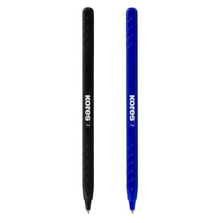 Guľôčkové pero, 0,7 mm, s vrchnákom, trojhranné, KORES "K0R-M", modrá