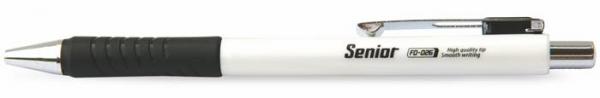 Guľôčkové pero, 0,4 mm, stláčací mechanizmus, FLEXOFFICE "Senior", čierne