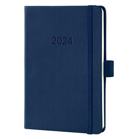 Zápisník, A4, týždenným 2024, tvdý obal, SIGEL "Conceptum", modrá