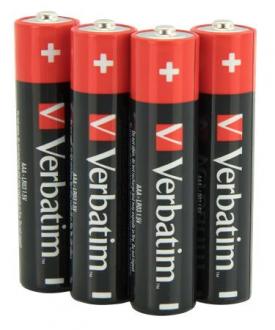 Batéria, AAA, mikrotužková, 4 ks, VERBATIM "Premium"