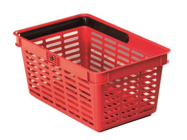 DURABLE Nákupný košík, plastový, 19 l, červená