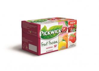 Ovocný čaj, 20x2 g, PICKWICK Fruit Fusion, jahoda-smotana, citrus-baza, višňa, brusnica-