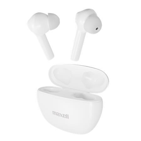 Slúchadlá, bezdrôtové, Bluetooth 5.3, s mikrofónom, MAXELL "Dynamic+", biela