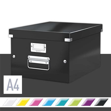 Škatuľa, rozmer A4, LEITZ "Click&Store", čierna