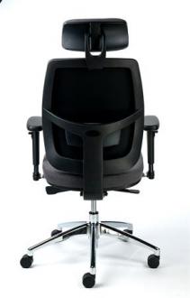 Kancelárska stolička, nastaviteľné opierky rúk, čierny poťah, čierny podstavec, MAYAH "Gra
