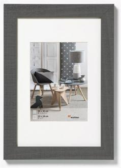 . Obrazový rám, drevený, 10x15 cm, "Home"  sivá