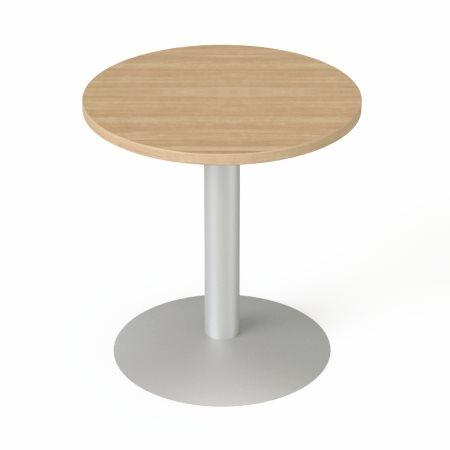 Konferenčný stôl, okrúhly, so sivou kovovou nohou, O 60 cm, MAYAH "Freedom SV-57", jaseň