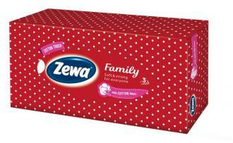 ZEWA Papierové vreckovky Zewa, v krabici, 3 vrstvové, 90 ks, Soft&Strong