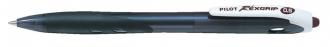 Guličkové pero, 0,21 mm, tlačidlový systém ovládania, PILOT "Rexgrip EF", čierne