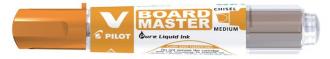 Popisovač na tabule, 2,2-5,2 mm, zrezaný hrot, PILOT "V-Board Master", oranžový