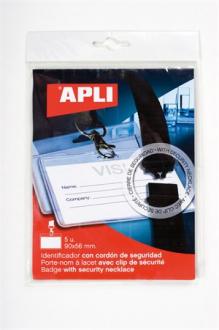 APLI Visačka so závesným remienkom, s bezpečnostnou prackou, 90x56 mm