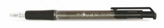 Guličkové pero, 0,4 mm, tlačidlový systém ovládania, FLEXOFFICE "EasyGrip", čierne