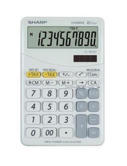 Kalkulačka, stolová, 10 miestny display, SHARP "EL-M332BWH"