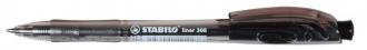 Guličkové pero, 0,38 mm, tlačidlový systém ovládania, STABILO "Liner 308", čierne