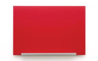 Magnetická sklenená tabuľa, 55,9x99,3 cm, NOBO "Diamond", červená