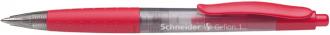 Gélové pero, 0,4 mm, tlačidlový systém ovládania, SCHNEIDER "Gelion 1", červené