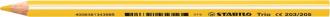 Farebná ceruzka, trojuholníkový tvar, hrubá, STABILO "Trio", žltá