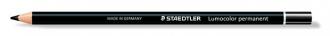 Farebná ceruzka, šesťhranná, na všetky povrchy, (glasochrom) STAEDTLER "Lumocolor", čierna