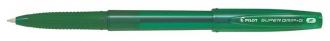Guličkové pero, 0,22 mm, s uzáverom, PILOT "Super Grip G", zelené