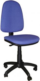 . Kancelárska stolička, textilné čalúnenie, čierny podstavec, "Megane", modrá
