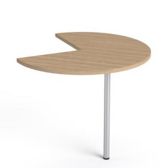 Prídavný stôl, 270°, so sivými kovovými nohami, MAYAH"Freedom SV-44", jaseň